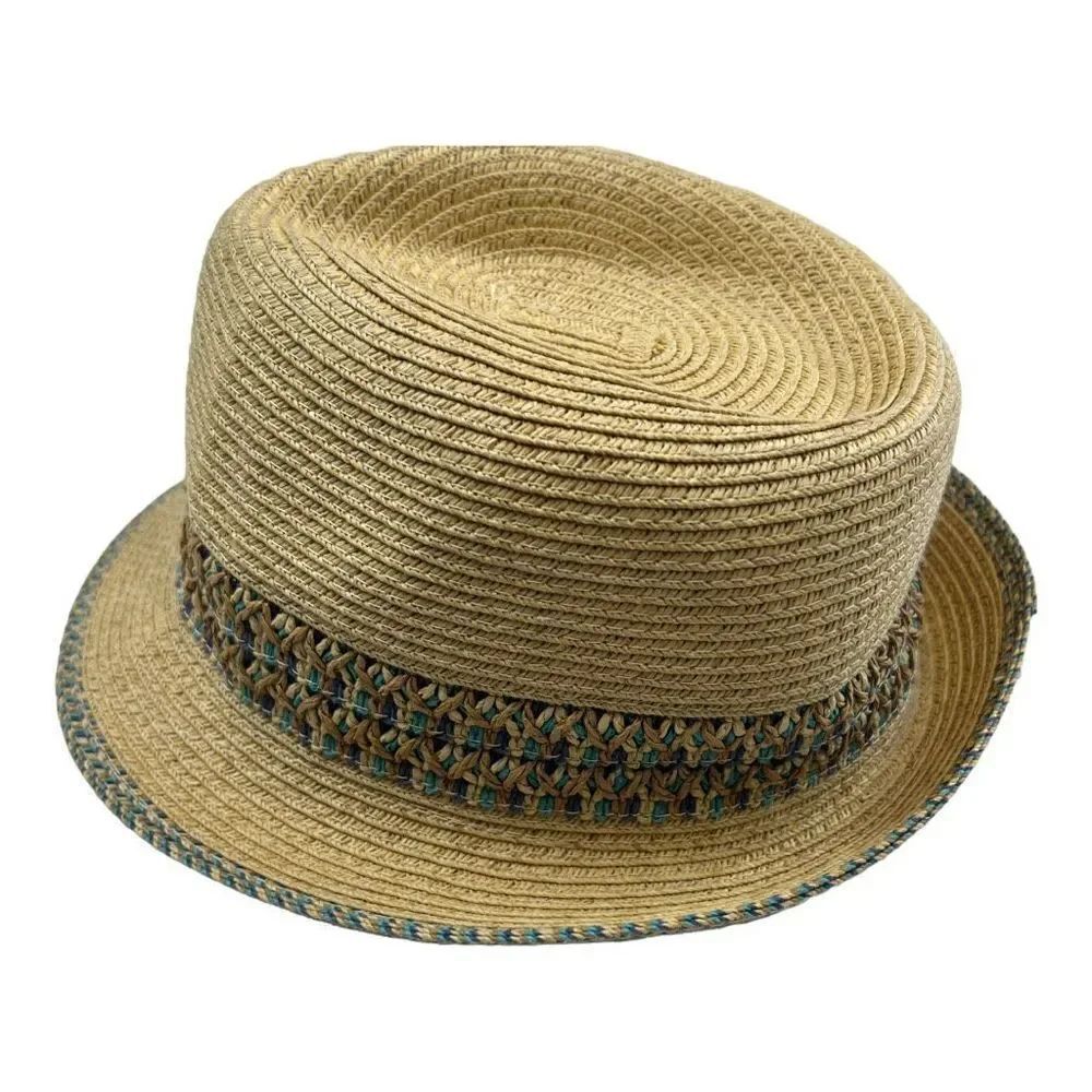 C.C Straw Fedora Hat With Color Confetti Band - Picture 4 of 8